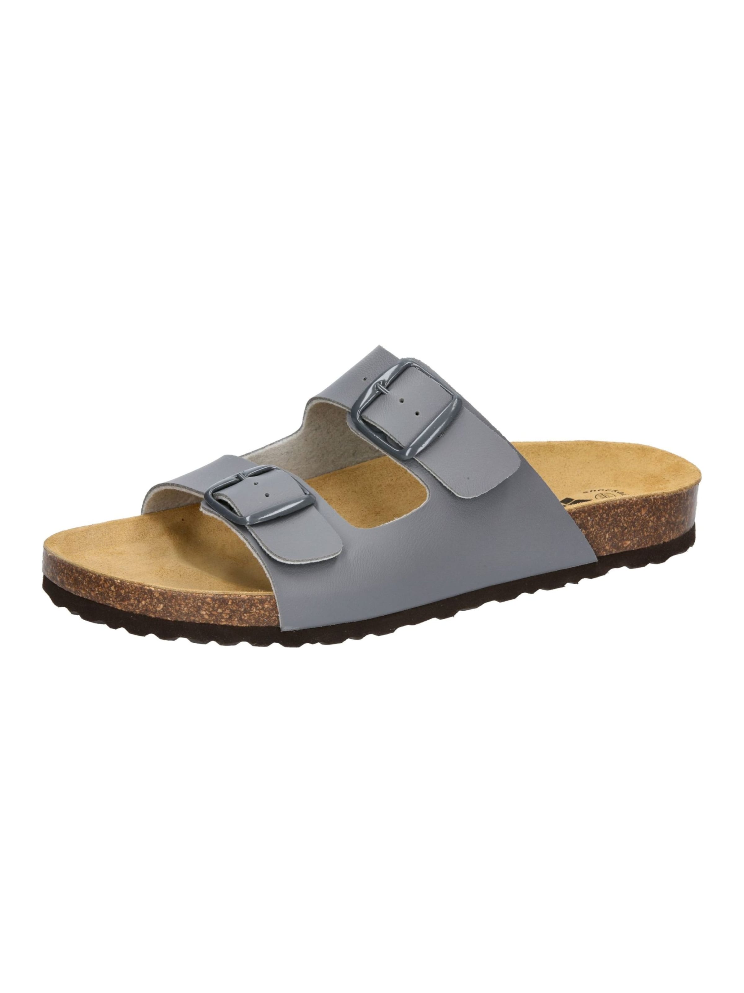 LICO Pantolette 'Bioline Man' in Grau: Vorderseite