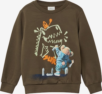 Veste de survêtement s.Oliver en marron : devant