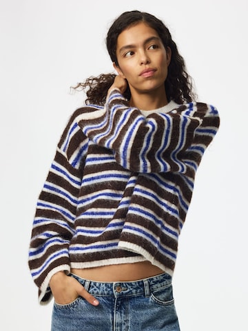 PIECES Pullover 'ADA' i brun: forside