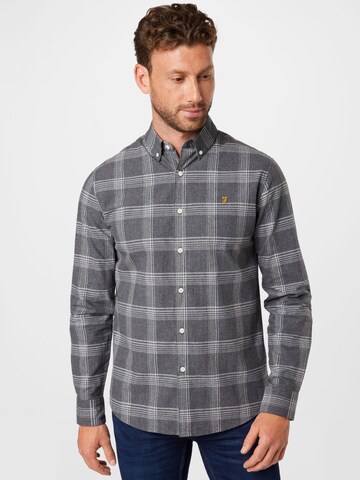 FARAH Regular fit Button Up Shirt in Grey: front