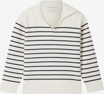 TOM TAILOR Sweater in White: front