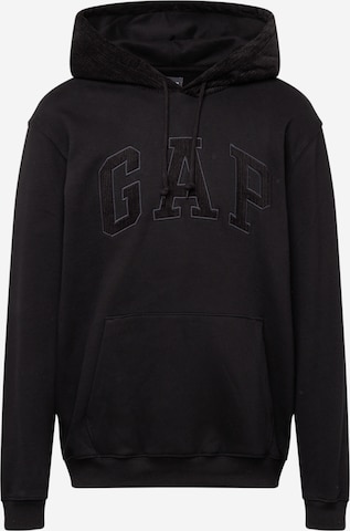 GAPSweater majica - crna boja: prednji dio
