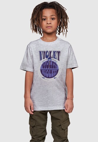 ABSOLUTE CULT Shirt 'Willy Wonka - Violet Turning Violet' in Grijs: voorkant