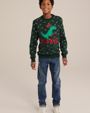 WE Fashion Trui in Groen