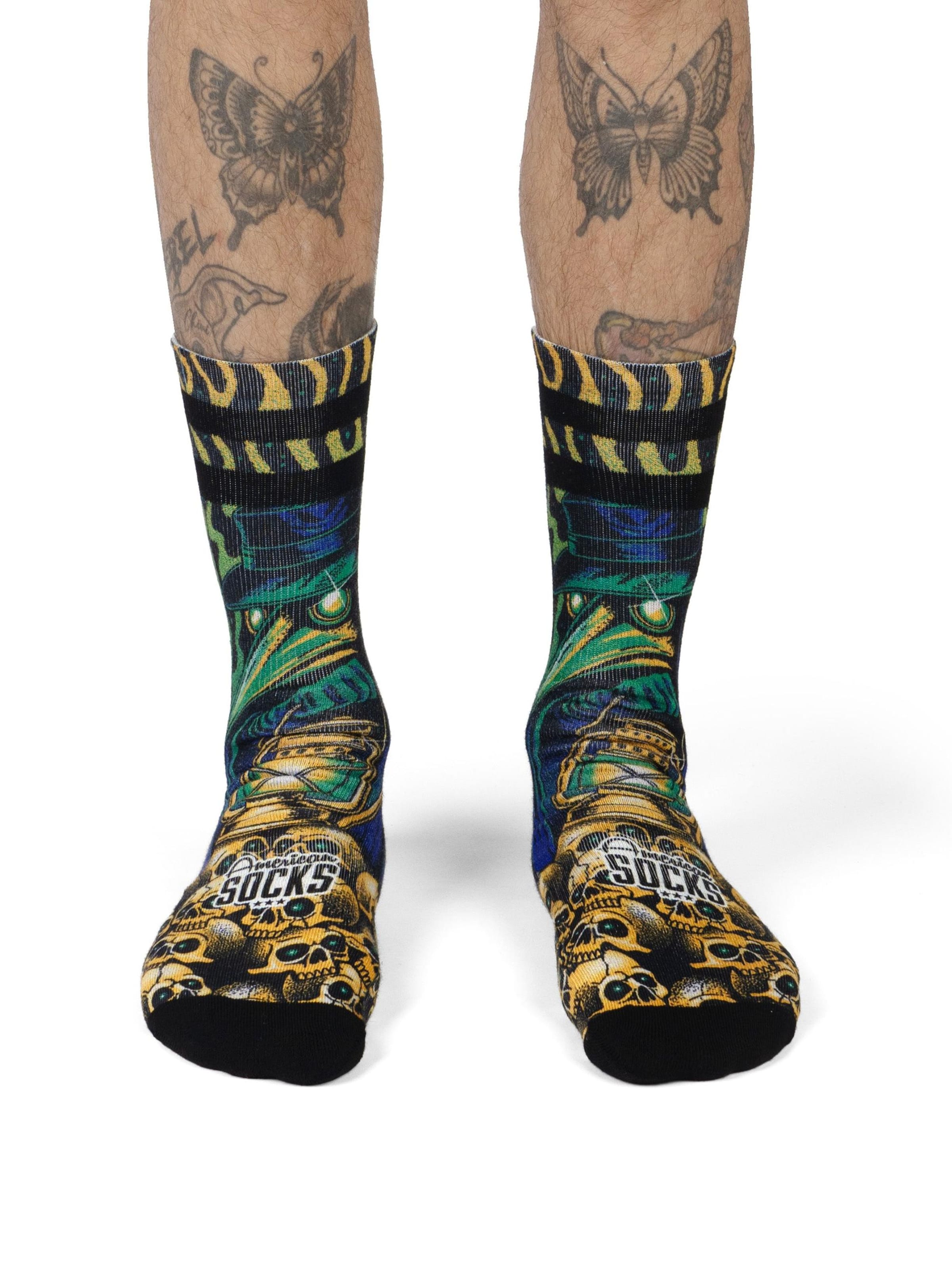 American Socks Socken 'Black plague'‌‌‌‌‌‌‌ in Grün