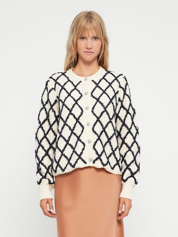 YAS Cardigan 'YASZIGLY' i beige: forside