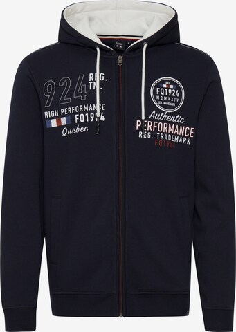 FQ1924 Zip-Up Hoodie 'THURE' in Blue: front