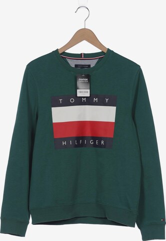 TOMMY HILFIGER Sweatshirt & Zip-Up Hoodie in M in Green: front