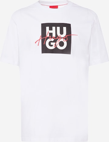 T-Shirt 'Dalpaca' HUGO Red en blanc : devant