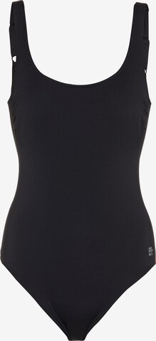 SUNFLAIR Bustier Badeanzug in Schwarz: predná strana