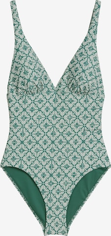 Marc O'Polo - Traje de baño ' Geo Capsule ' en verde: frente