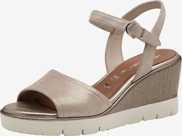 Sandales Tamaris en beige : devant