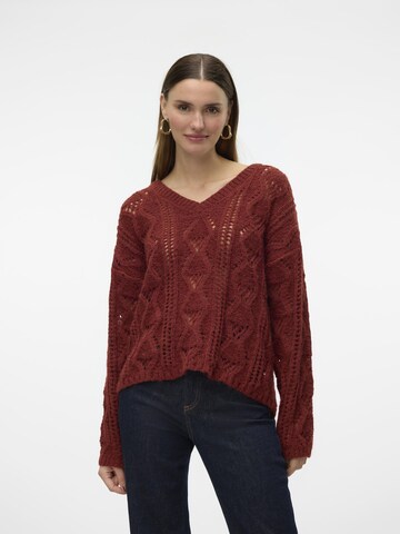 VERO MODA Pullover 'VMNewerin' i brun: forside