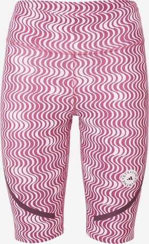 ADIDAS BY STELLA MCCARTNEY Skinny Workout Pants 'Truepurpose Printed Cycling' in White: front