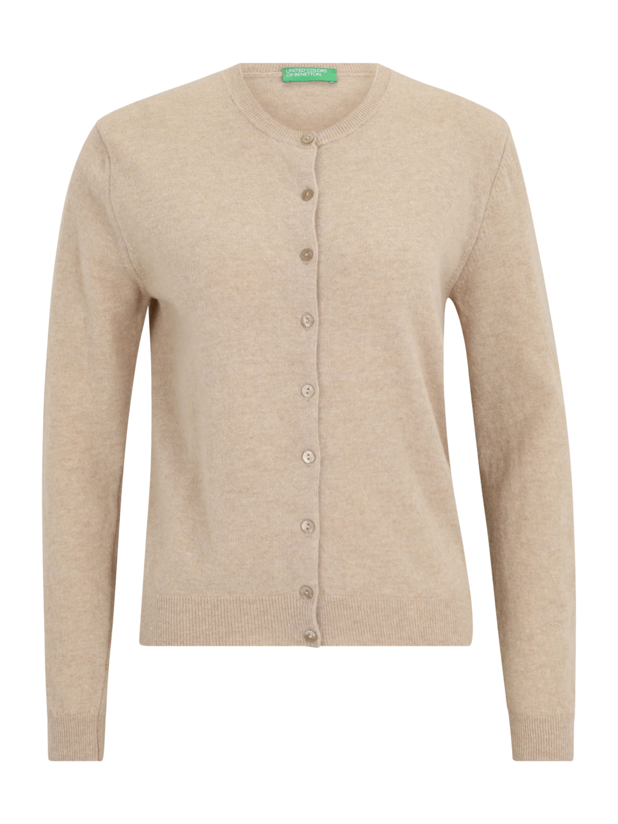 UNITED COLORS OF BENETTON Strickjacke in Beige: Vorderseite