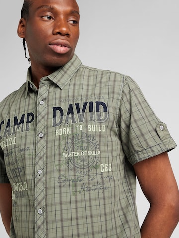 CAMP DAVID Regular fit Button Up Shirt in Green