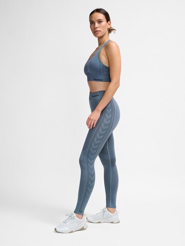 Hummel Skinny Sporthose in Blau