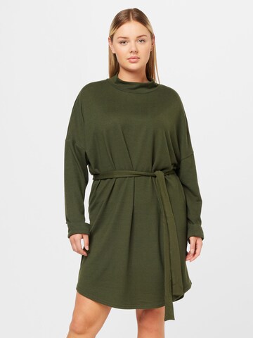Noisy May Curve Dress 'CITY AVA' in Green: front