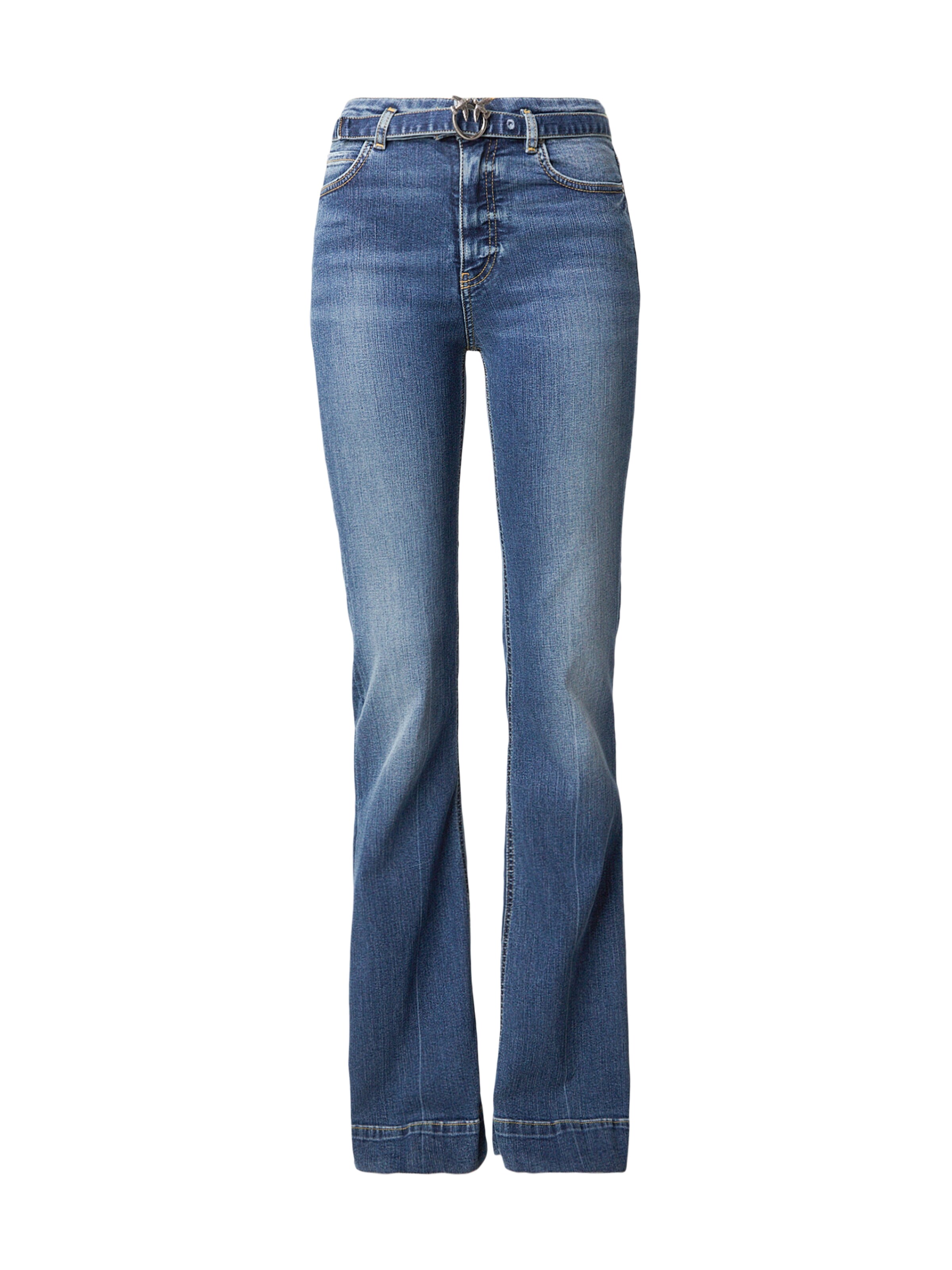 PINKO Rozkloszowany krój Jeansy 'FLORA' w kolorze niebieski: przód