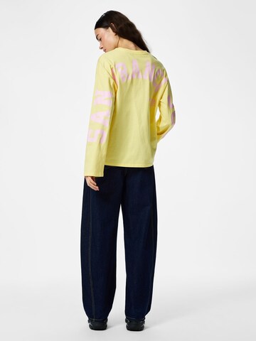 T-shirt 'Ria Fany' PIECES en jaune