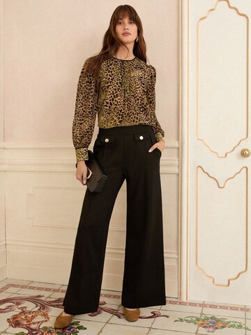 Wide leg Pantaloni di love & roses in nero