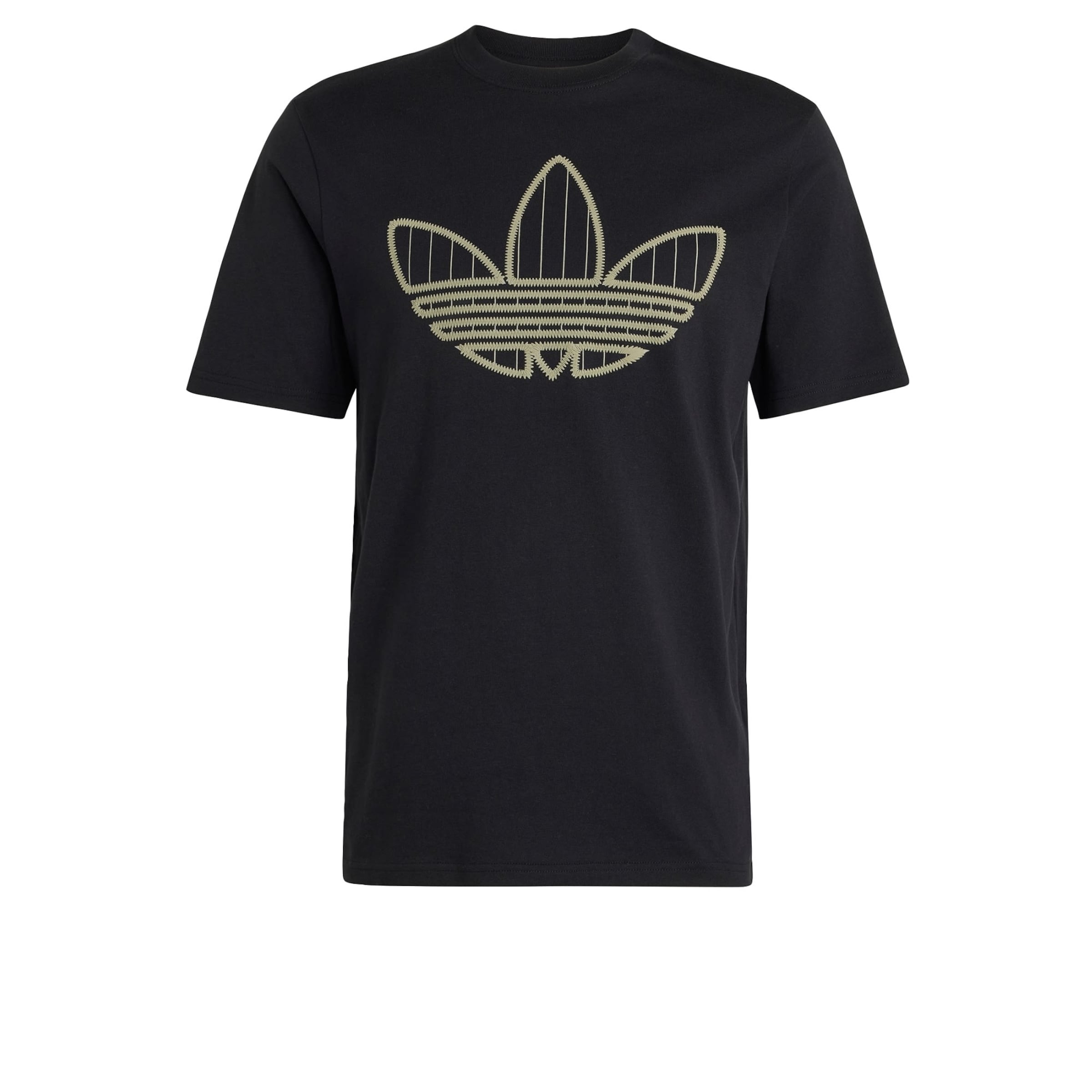 ADIDAS ORIGINALS Majica 'Trefoil Infill' | črna barva: sprednja stran