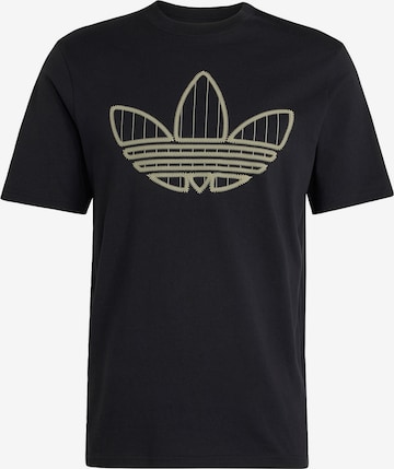 ADIDAS ORIGINALS Tričko 'Trefoil Infill' – černá: přední strana