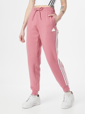 ADIDAS SPORTSWEARTapered Sportske hlače 'Future Icons 3-Stripes ' - roza boja: prednji dio