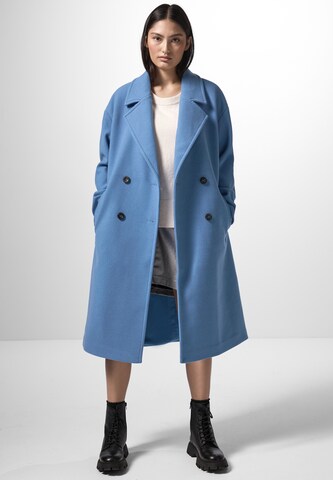 Street One Studio Oversized Revers-Mantel in Blau: Vorderseite