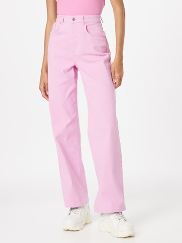 NA-KD Loose fit Jeans in Pink: front