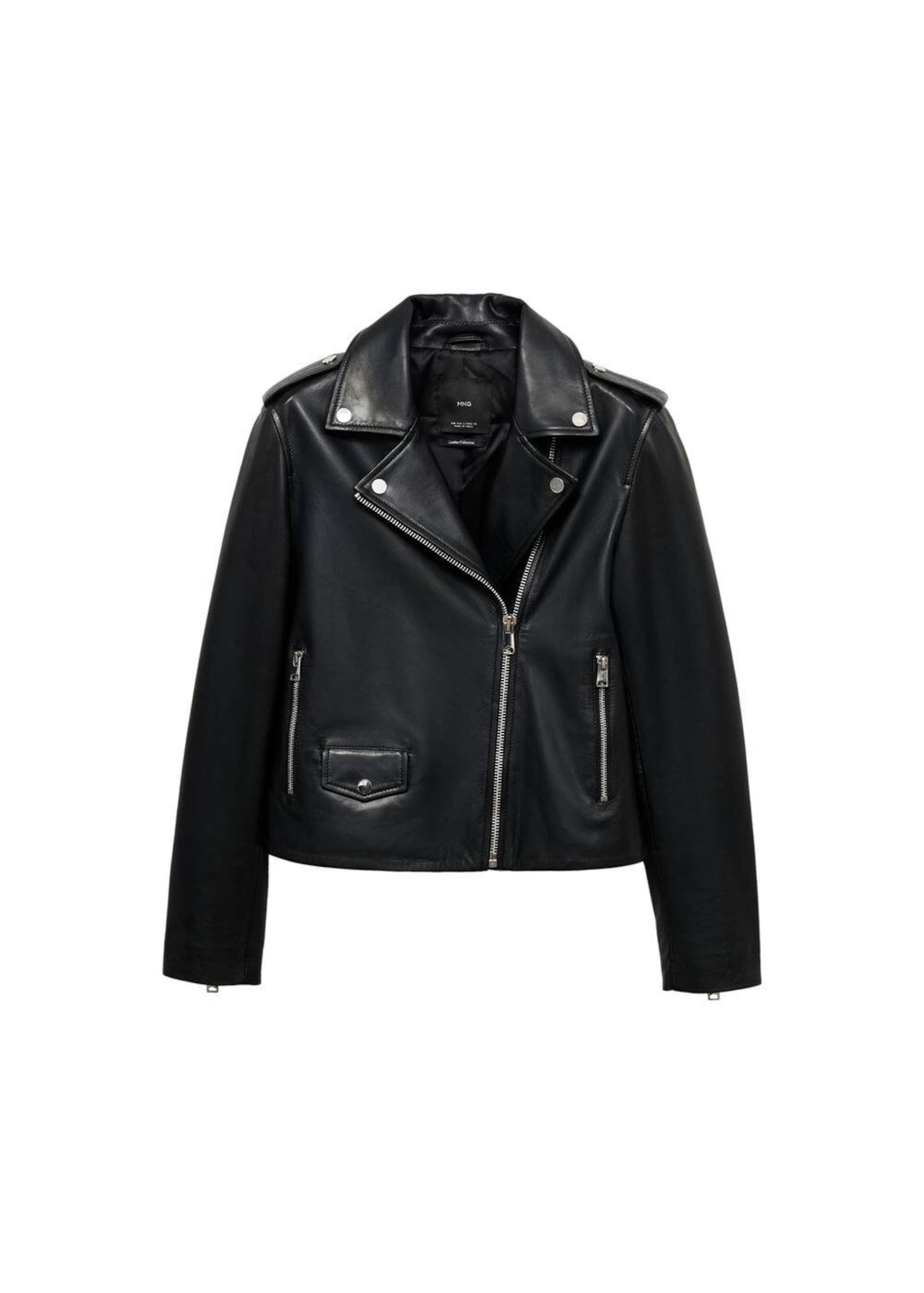 MANGOPrijelazna jakna 'Perfect' - crna boja: prednji dio