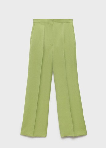 MANGO Wide leg Pleated Pants 'Apple' in Green
