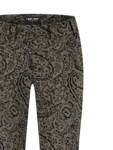 Lady Day Regular Trousers 'Lady Day Poppy Ley print' in Green