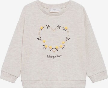 MANGO KIDS Sweatshirt in Beige: voorkant