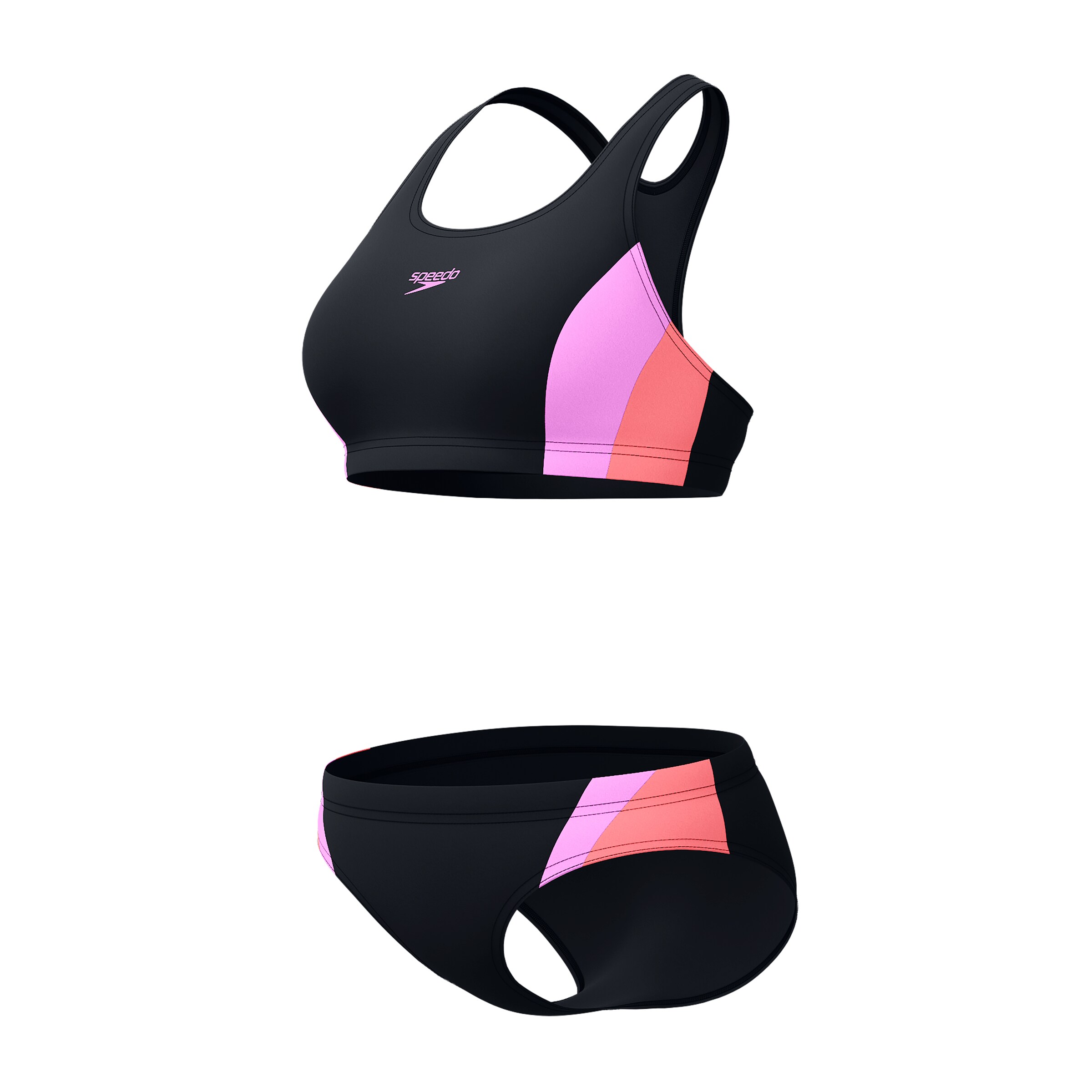 SPEEDO Bralette Sports Bikini in Black