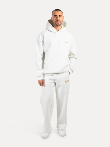 Smilodox Zip-Up Hoodie in White