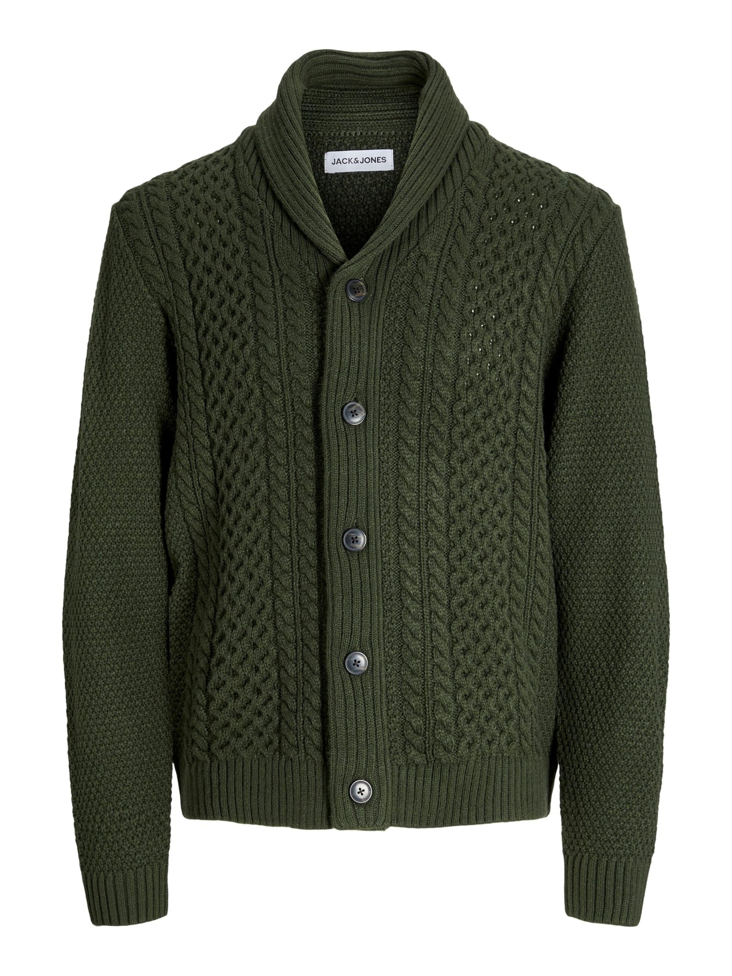 JACK & JONES Strickjacke in Grün: Vorderseite