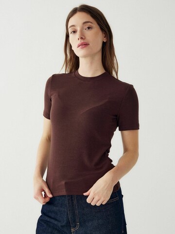 Noella - Top ' Lidie ' en marrón: frente