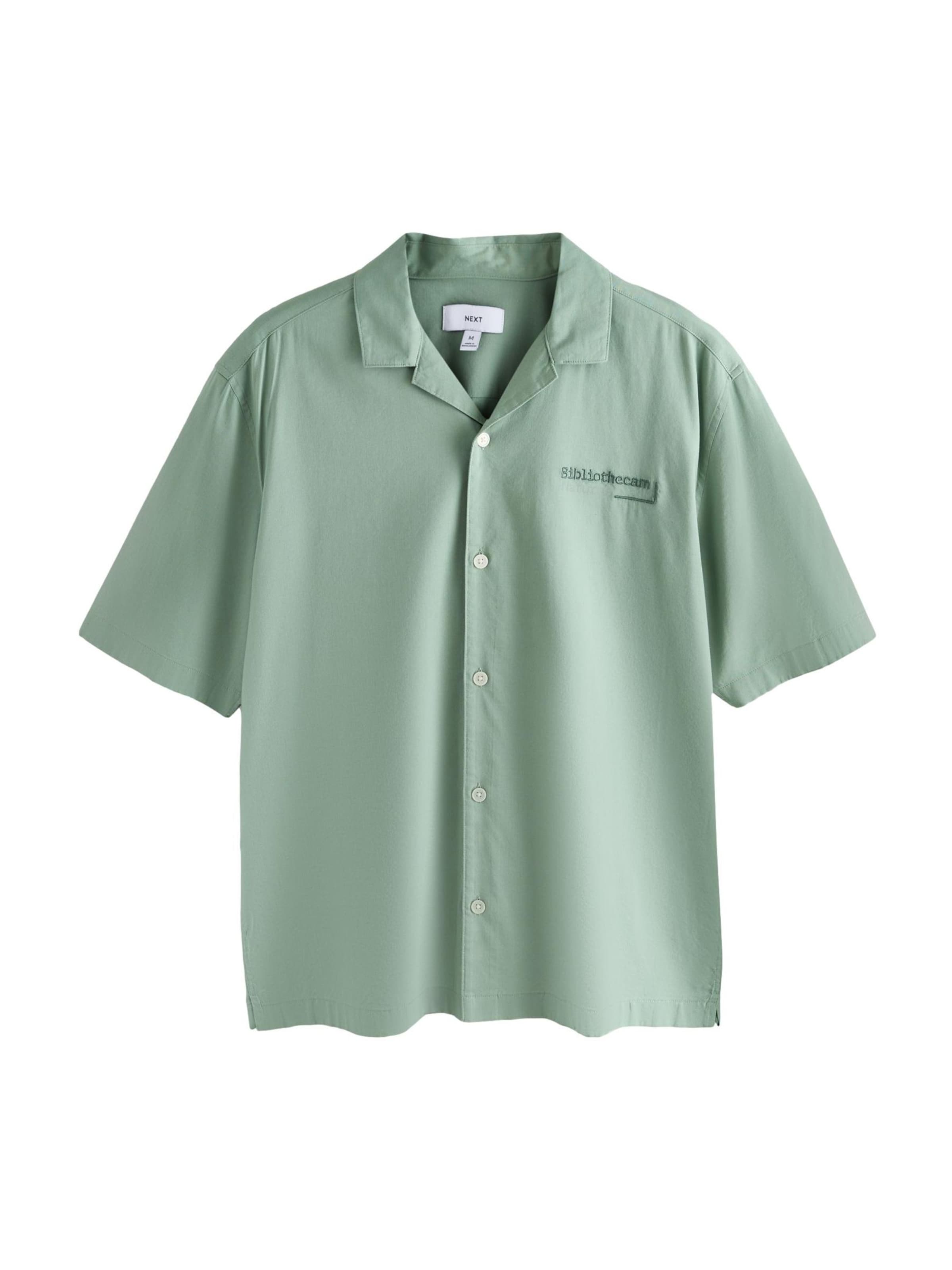Next Button Up Shirt in XS in Light green / Dark green / Off white, Item view