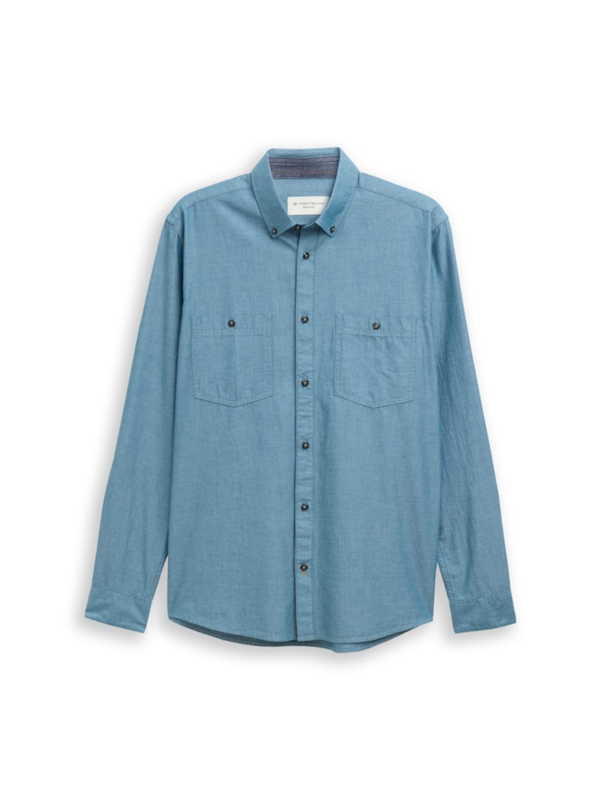 TOM TAILOR - Ajuste regular Camisa en verde: frente