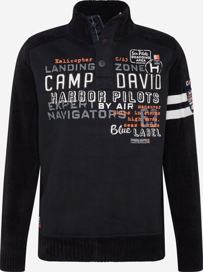 CAMP DAVID Pulover u siva / narančasta / crna / bijela, Pregled proizvoda