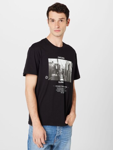 Only & Sons T-Shirt 'CHICAGO' in Schwarz: predná strana