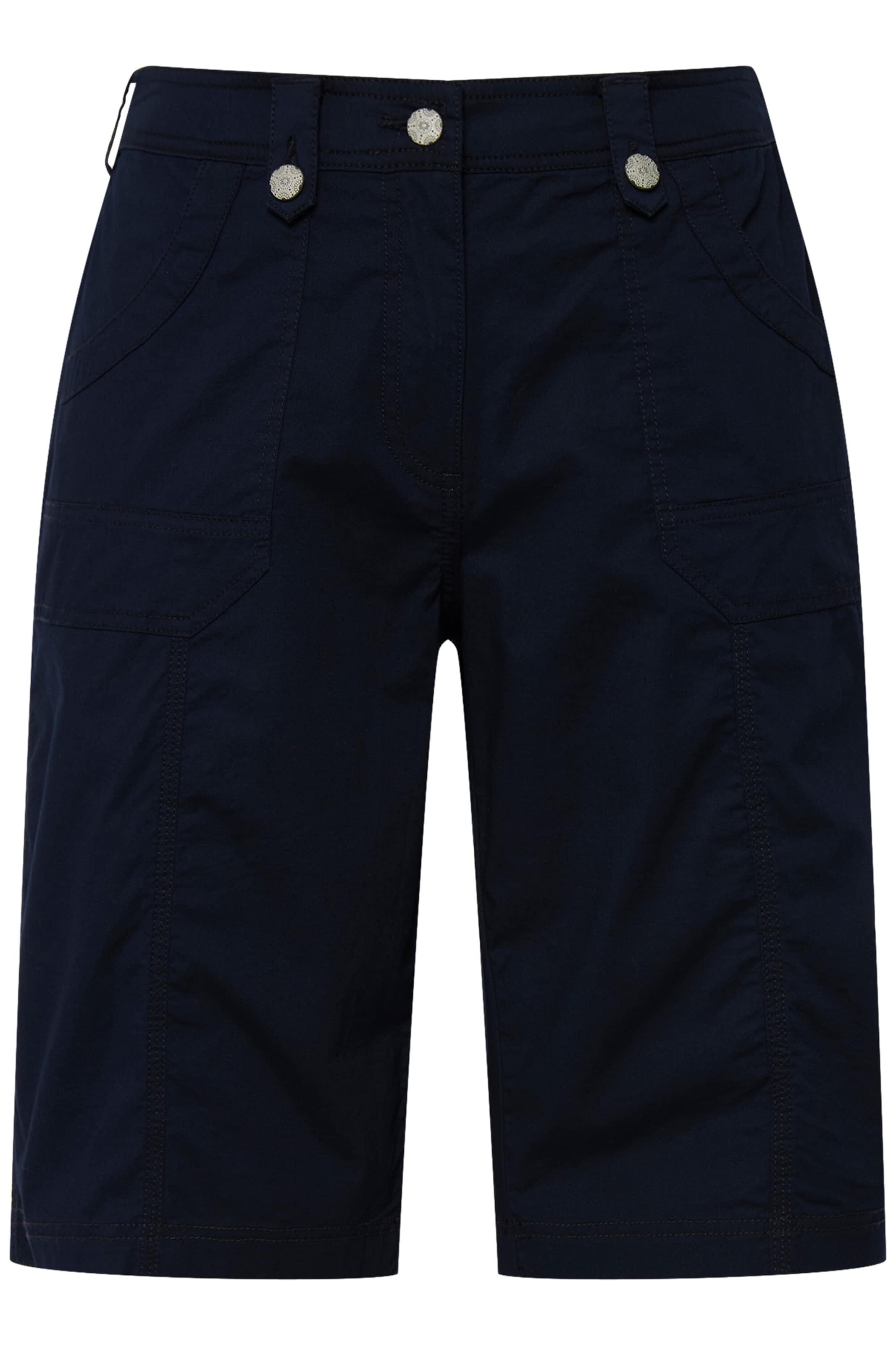 Ulla Popken Normální Kalhoty – modrá: přední strana