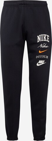 Nike Sportswear Tapered Housut 'CLUB' värissä musta: edessä