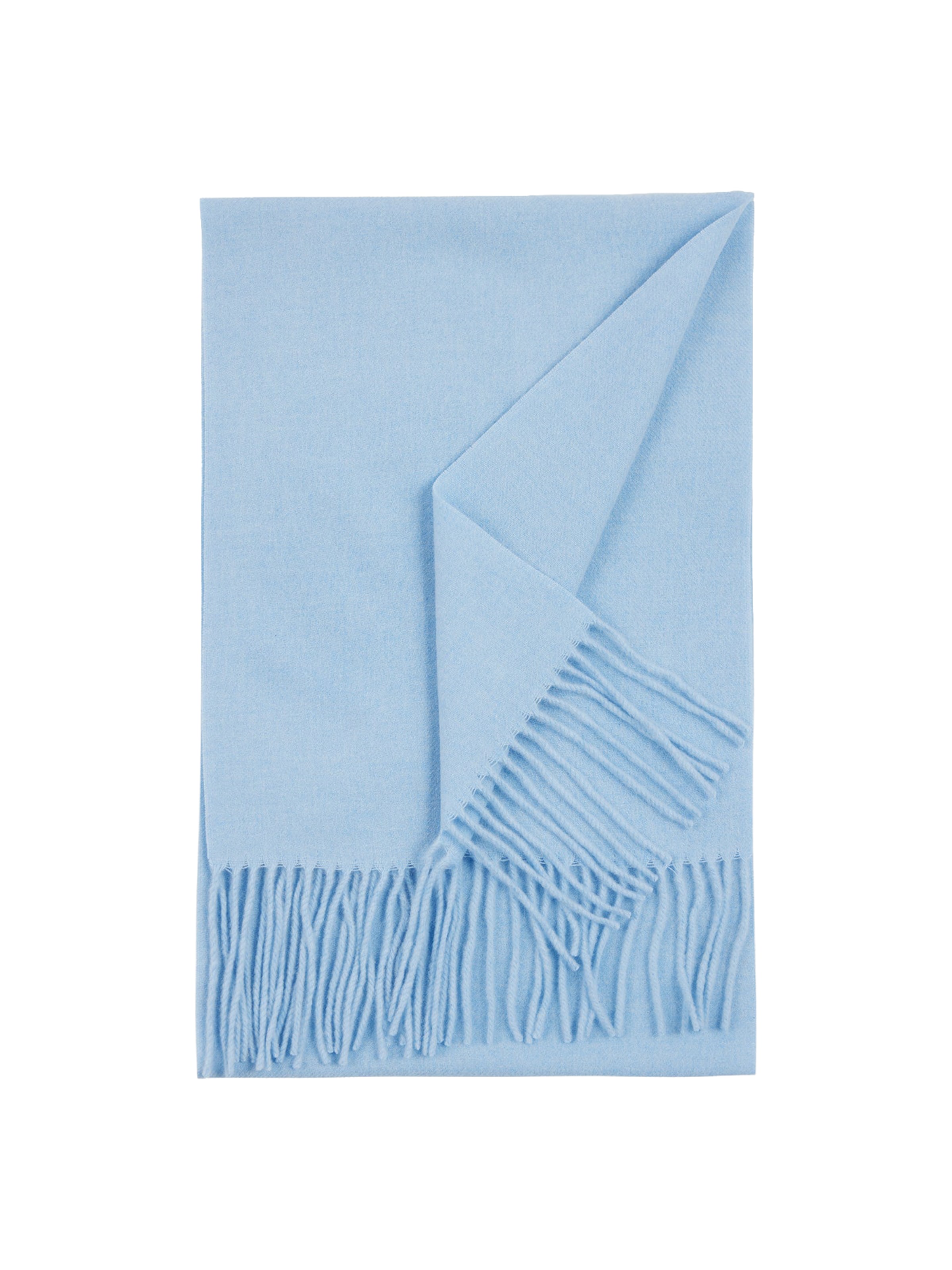 Écharpe 'Unisex Cashmere Fringed Scarf' GOBI Cashmere en bleu : devant