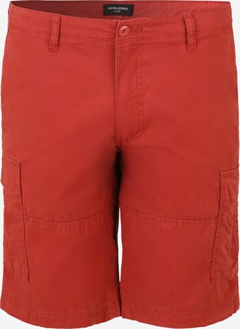 Jack & Jones Plus Regular Cargobroek 'COLE CAMPAIGN' in Rood: voorkant