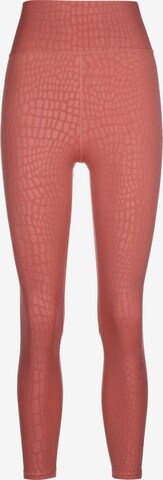 ADIDAS PERFORMANCE Skinny Sportbroek 'Optime' in Rood: voorkant