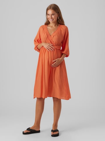 MAMALICIOUS - Vestido 'Peace' em laranja