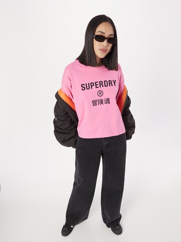 rožinė Superdry Marškinėliai