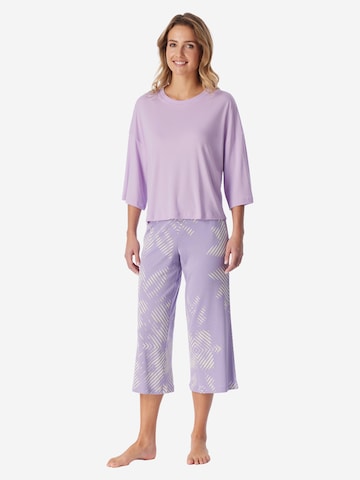SCHIESSER Pyjama 'Modern Nightwear' in Lila